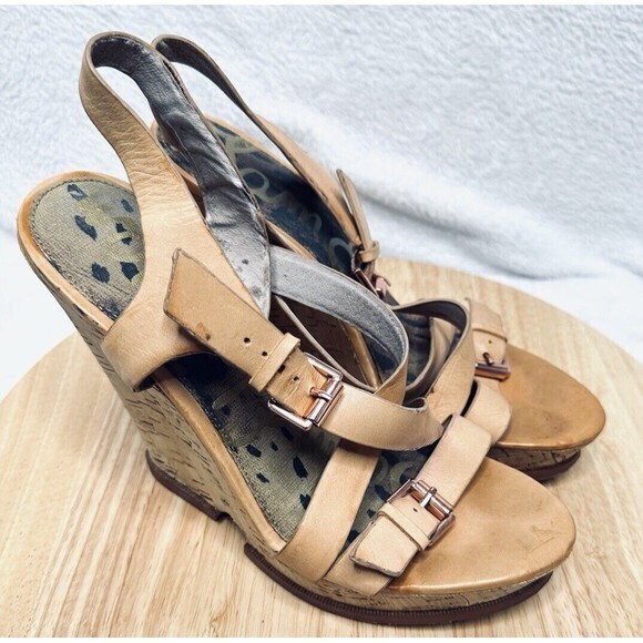 Sam Edelman “Josie” Leopard Print Wedge Sandals Size 8‎ M - Picture 1 of 8